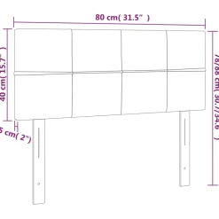 vidaXL Hoofdbord 80x5x78/88 cm fluweel donkergrijs