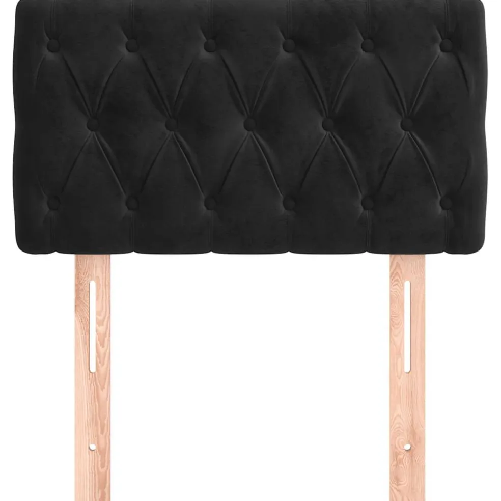 vidaXL Hoofdbord 80x7x78/88 cm fluweel zwart