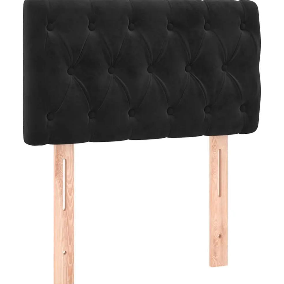 vidaXL Hoofdbord 80x7x78/88 cm fluweel zwart