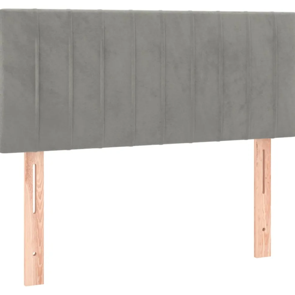 vidaXL Hoofdbord 90x5x78/88 cm fluweel lichtgrijs