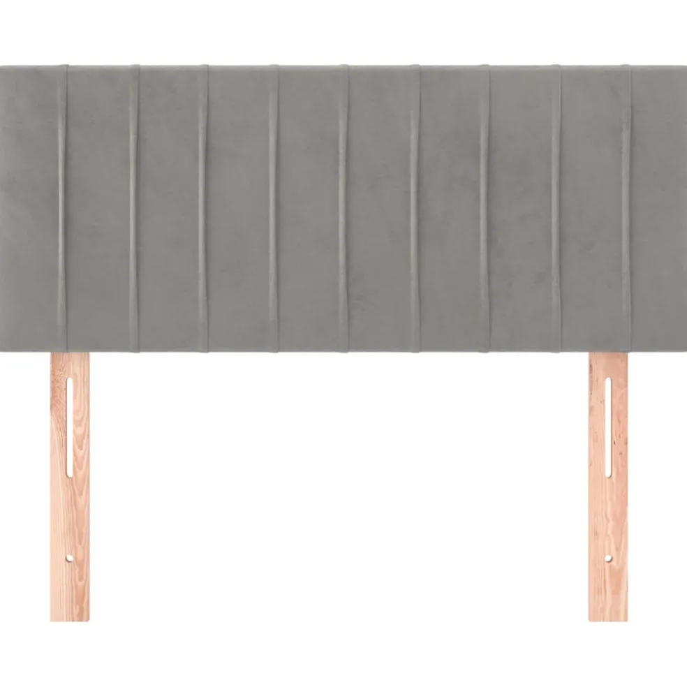 vidaXL Hoofdbord 90x5x78/88 cm fluweel lichtgrijs