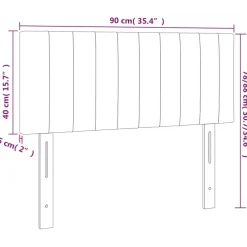vidaXL Hoofdbord 90x5x78/88 cm fluweel lichtgrijs