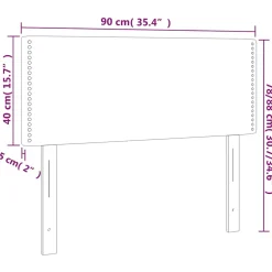 vidaXL Hoofdbord 90x5x78/88 cm fluweel zwart