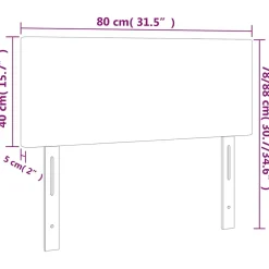 vidaXL Hoofdbord 80x5x78/88 cm kunstleer zwart