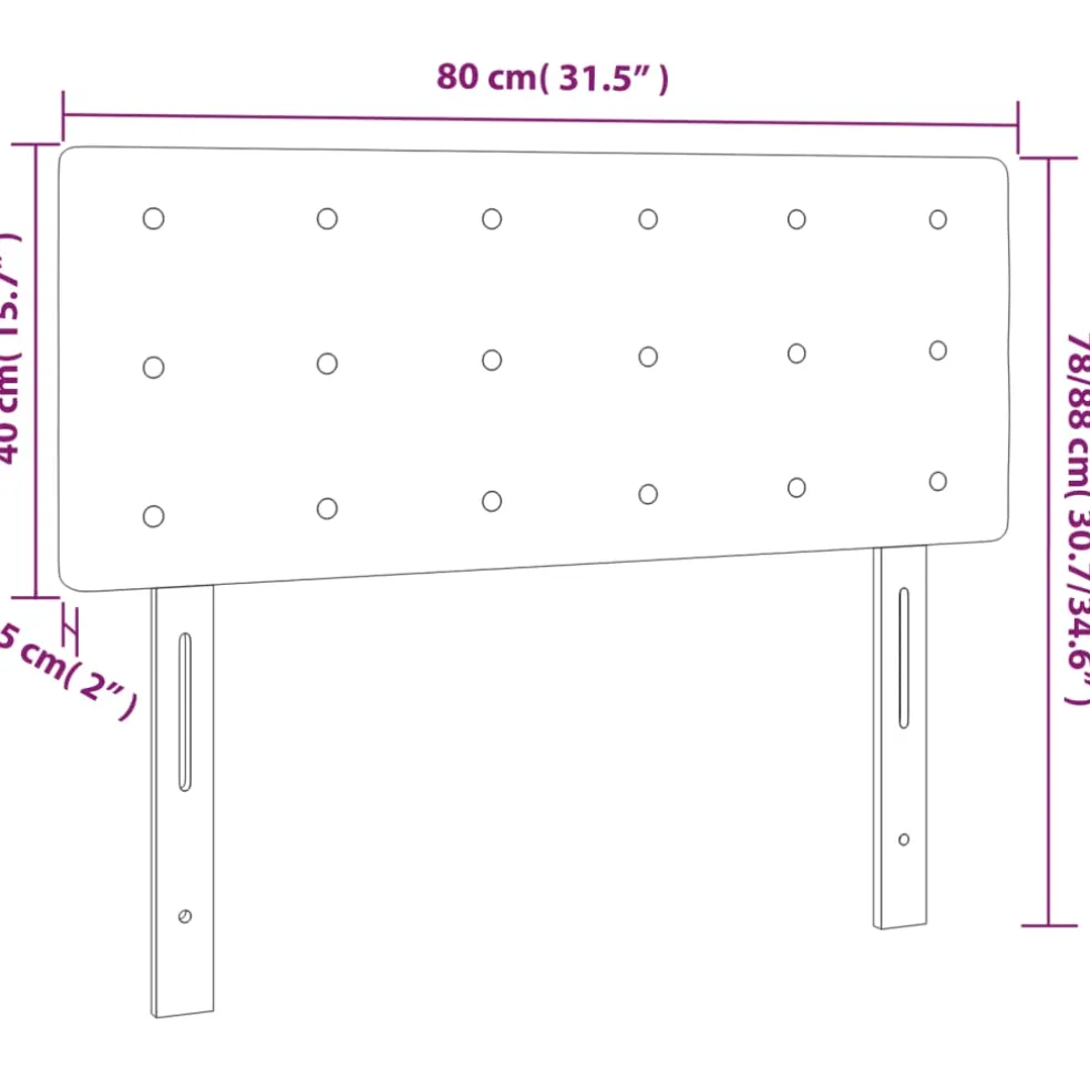 vidaXL Hoofdbord 80x5x78/88 cm kunstleer grijs