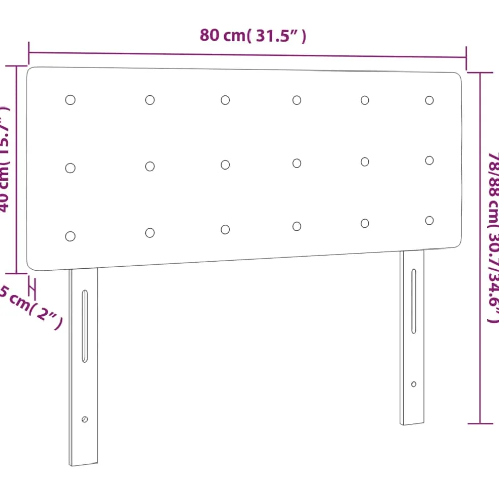 vidaXL Hoofdbord 80x5x78/88 cm kunstleer wit