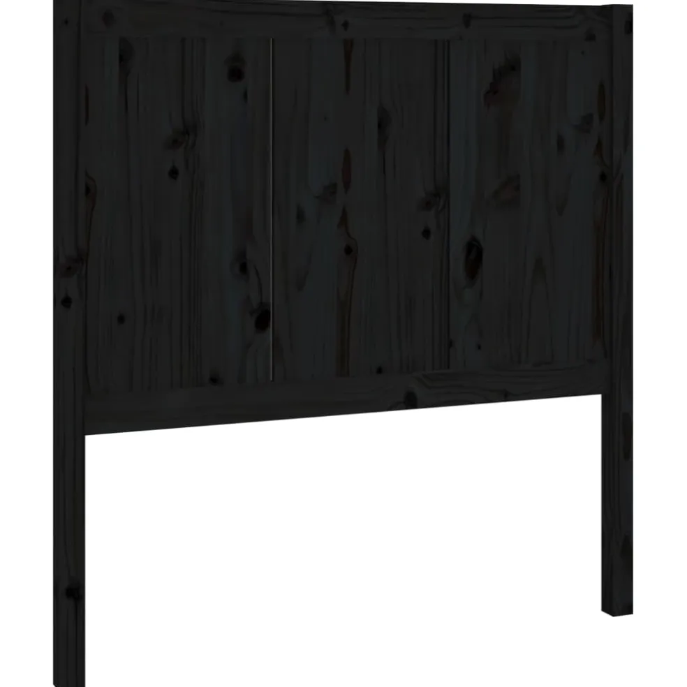 vidaXL Hoofdbord 95,5x4x100 cm massief grenenhout zwart