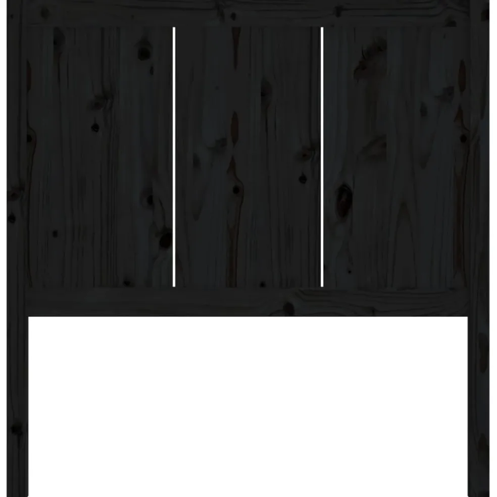vidaXL Hoofdbord 95,5x4x100 cm massief grenenhout zwart