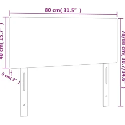 vidaXL Hoofdbord 80x5x78/88 cm stof blauw