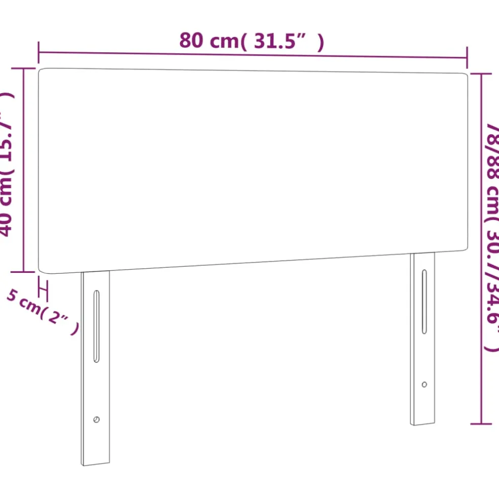 vidaXL Hoofdbord 80x5x78/88 cm stof blauw