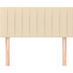 vidaXL Hoofdbord 80x5x78/88 cm stof crèmekleurig