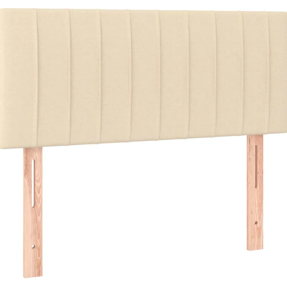 vidaXL Hoofdbord 80x5x78/88 cm stof crèmekleurig