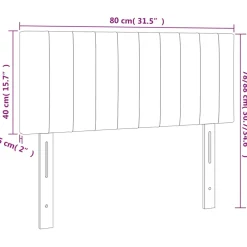 vidaXL Hoofdbord 80x5x78/88 cm stof crèmekleurig