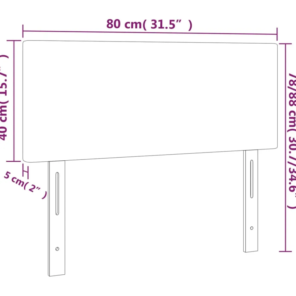 vidaXL Hoofdbord 80x5x78/88 cm stof donkergrijs