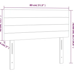 vidaXL Hoofdbord 80x5x78/88 cm stof donkergrijs