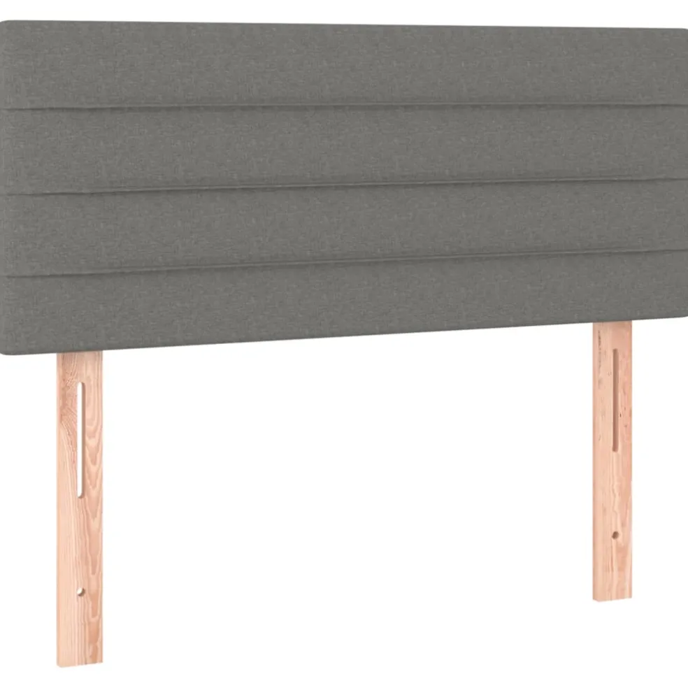 vidaXL Hoofdbord 80x5x78/88 cm stof donkergrijs