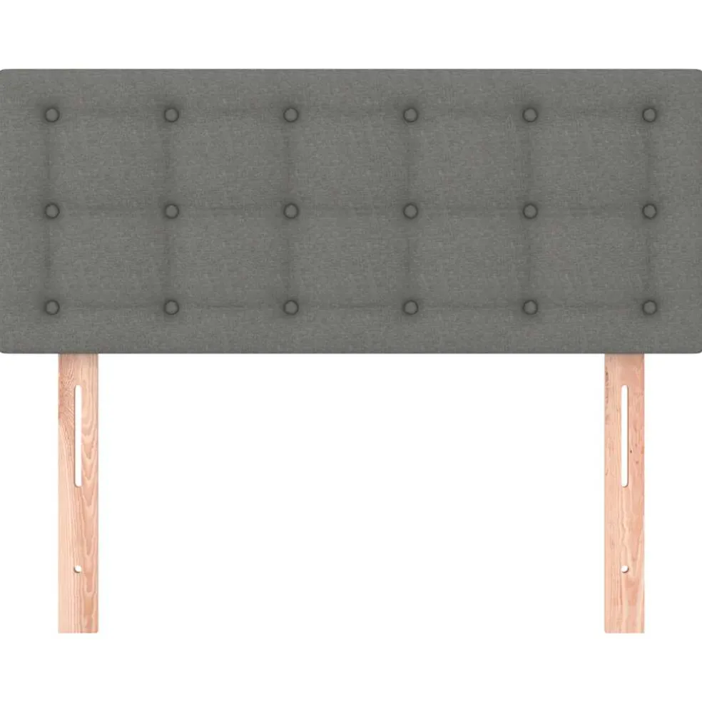 vidaXL Hoofdbord 80x5x78/88 cm stof donkergrijs