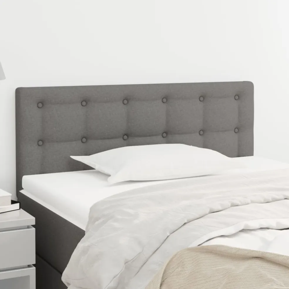 vidaXL Hoofdbord 80x5x78/88 cm stof donkergrijs