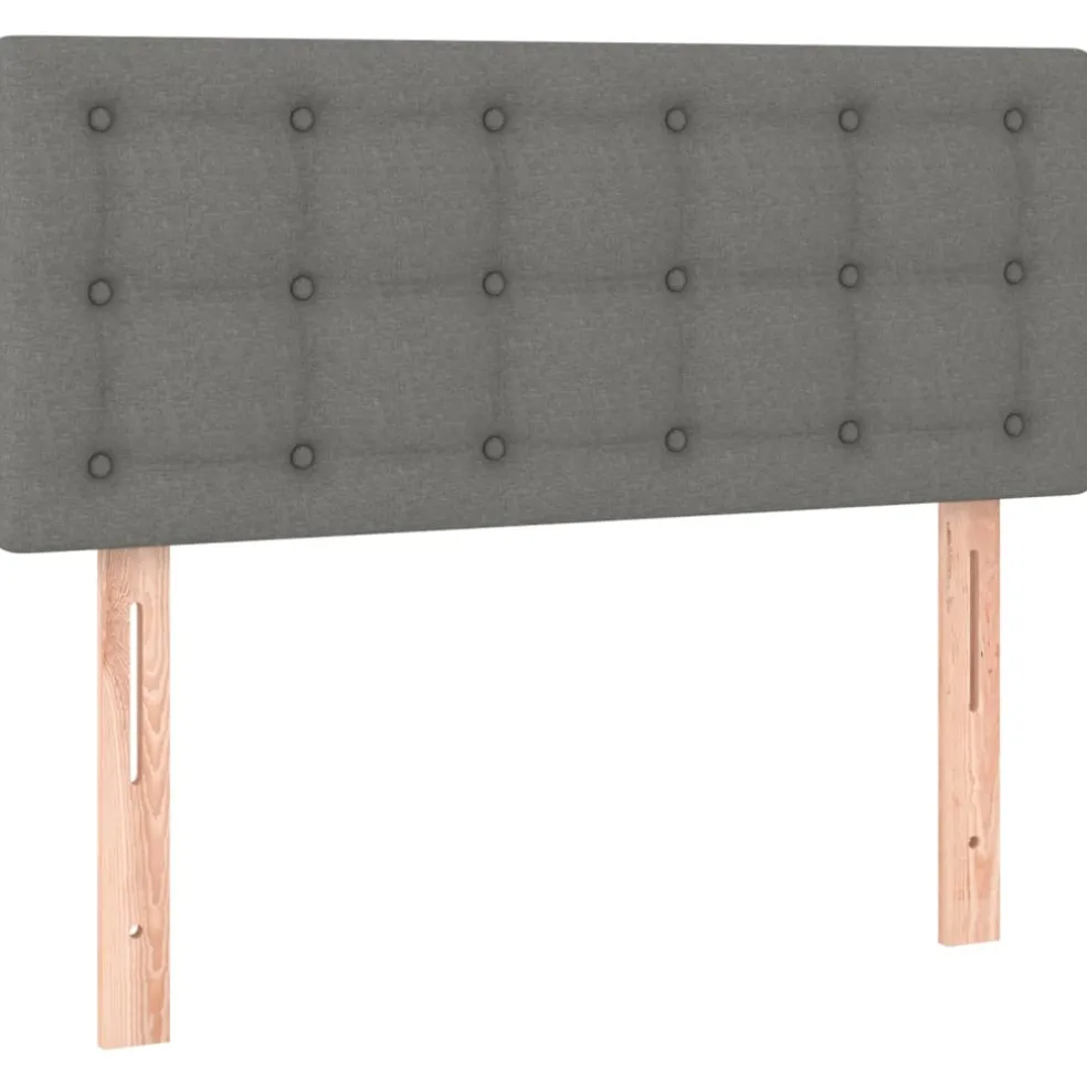 vidaXL Hoofdbord 80x5x78/88 cm stof donkergrijs
