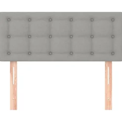 vidaXL Hoofdbord 80x5x78/88 cm stof lichtgrijs