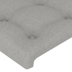 vidaXL Hoofdbord 80x5x78/88 cm stof lichtgrijs