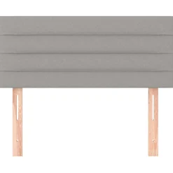vidaXL Hoofdbord 80x5x78/88 cm stof lichtgrijs
