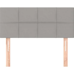 vidaXL Hoofdbord 80x5x78/88 cm stof lichtgrijs