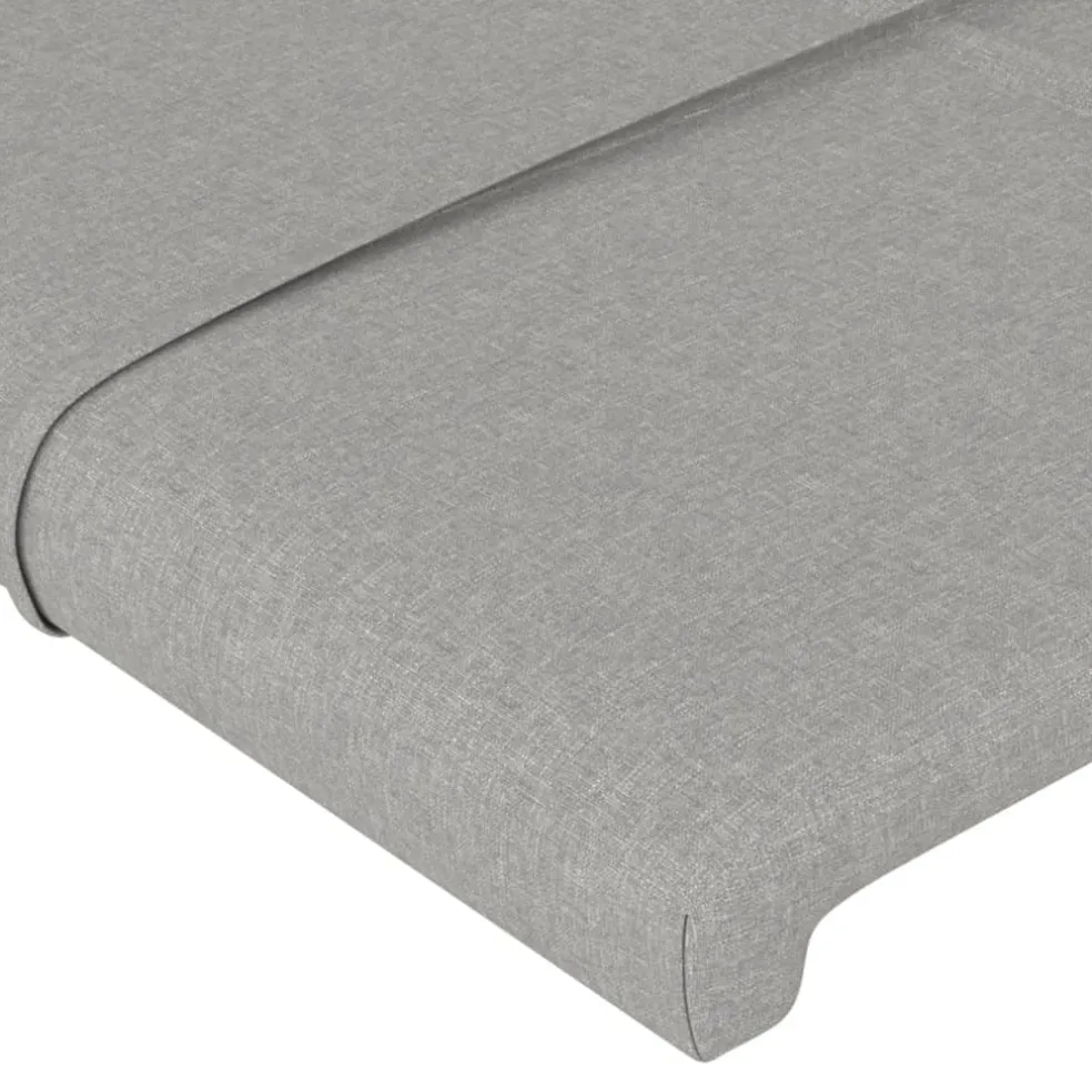 vidaXL Hoofdbord 80x5x78/88 cm stof lichtgrijs