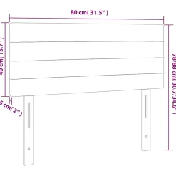 vidaXL Hoofdbord 80x5x78/88 cm stof zwart