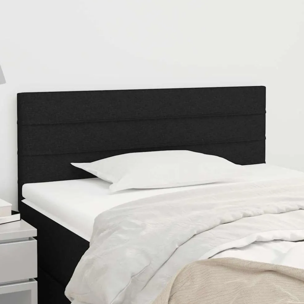 vidaXL Hoofdbord 80x5x78/88 cm stof zwart