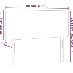 vidaXL Hoofdbord 80x5x78/88 cm stof zwart