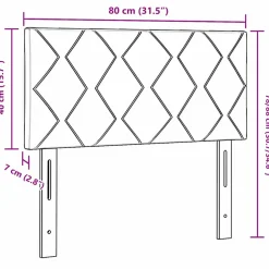 vidaXL Hoofdbord Zwart 80 cm Fluweel