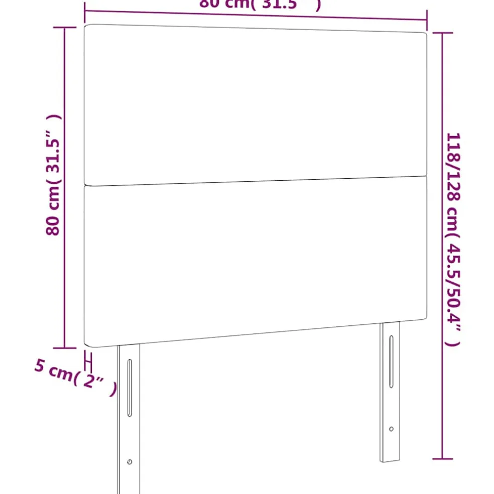 vidaXL Hoofdbord zwart 80x5x118/128 cm kunstleer