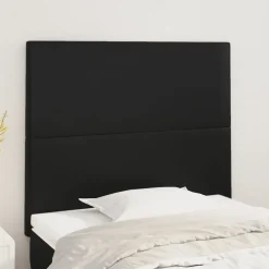 vidaXL Hoofdbord zwart 80x5x118/128 cm kunstleer