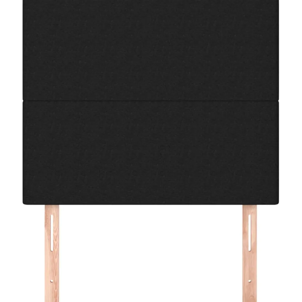 vidaXL Hoofdbord zwart 80x5x118/128 cm stof