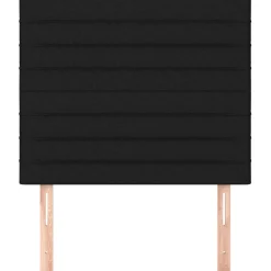 vidaXL Hoofdbord zwart 80x5x118/128 cm stof