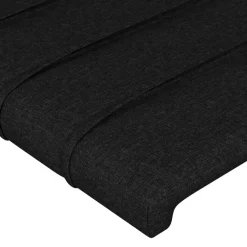 vidaXL Hoofdbord zwart 80x5x118/128 cm stof