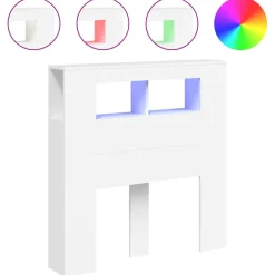 vidaXL Hoofdeinde met LED 100x18,5x103,5 cm bewerkt hout