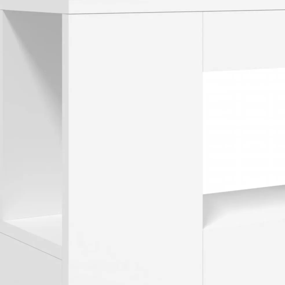vidaXL Hoofdeinde met LED 100x18,5x103,5 cm bewerkt hout