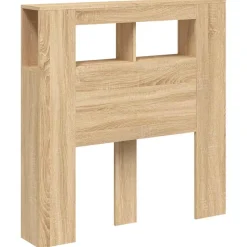 vidaXL Hoofdeinde met LED 100x18,5x103,5 cm bewerkt hout sonoma eiken