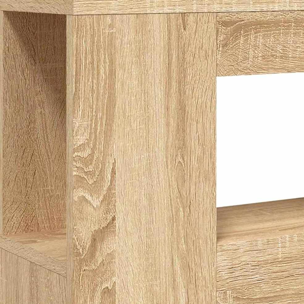 vidaXL Hoofdeinde met LED 100x18,5x103,5 cm bewerkt hout sonoma eiken