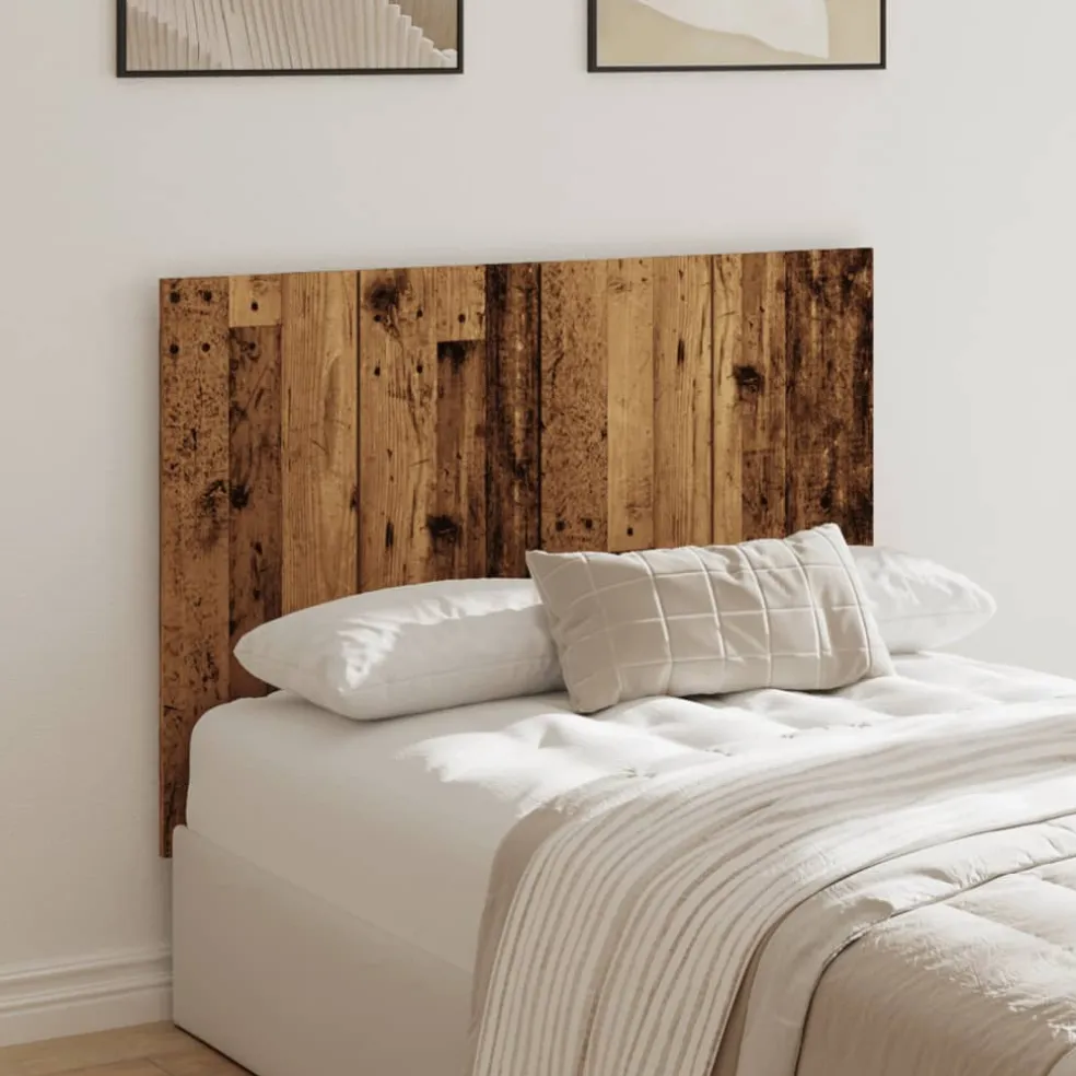 vidaXL Hoofdeinde 120x1,5x80 cm bewerkt hout oud houtkleurig