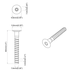 vidaXL Hoofdkapbout 2 st zilver M7 x 40 mm Staal