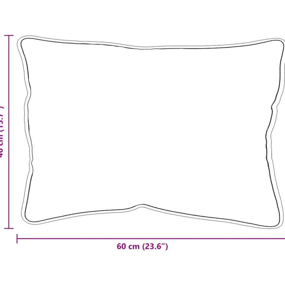 vidaXL Hoofdkussen 40 x 60 cm Polyester Wit