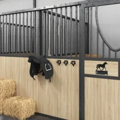 vidaXL Hoofdstelhouders 3 st wandgemonteerd ijzer zwart