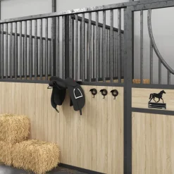 vidaXL Hoofdstelhouders 3 st wandgemonteerd ijzer zwart