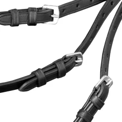 vidaXL Hoofdstel leer met gecombineerde neusriem, teugels en bit zwart full