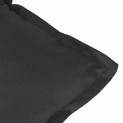vidaXL Hooge Rug Stoelkussens Set 2 st Polyester Melange Zwart