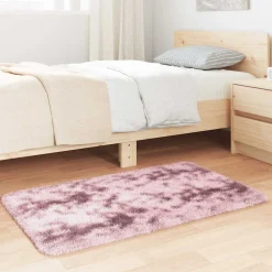 vidaXL Hoogpolig vloerkleed NAVARRA 60x100 cm polyester stoffig roze