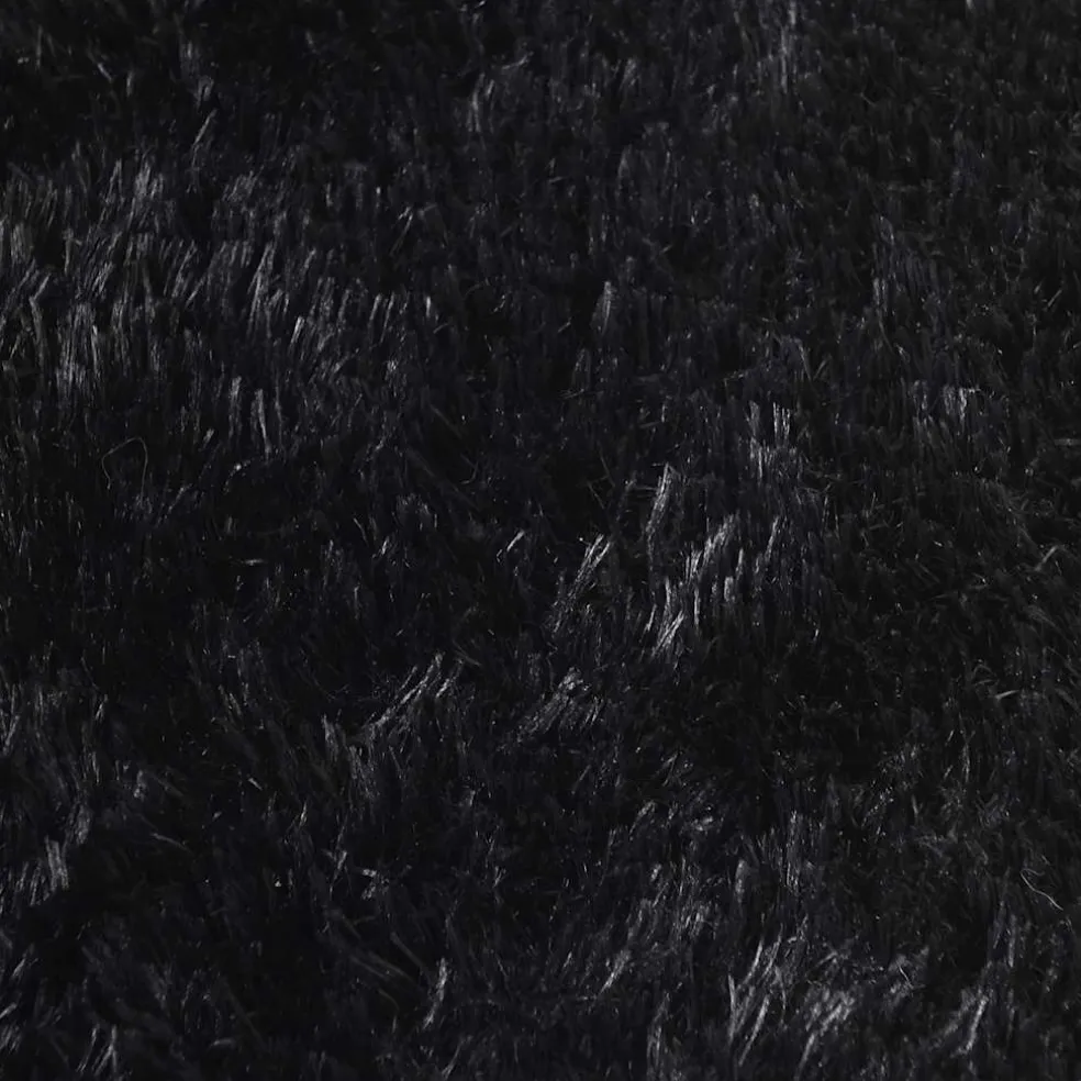 vidaXL Hoogpolig vloerkleed NAVARRA 60x100 cm polyester zwart